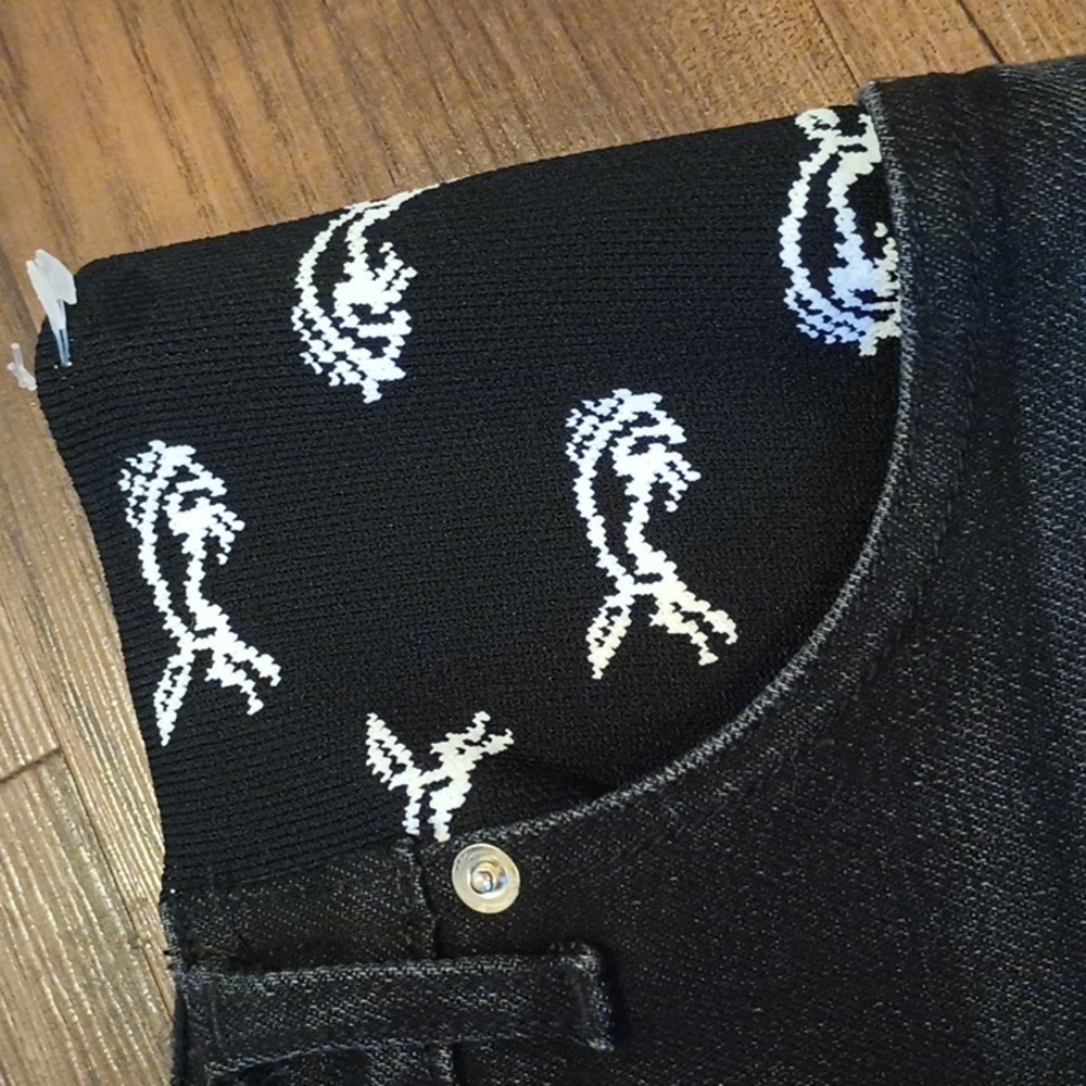 Lost Daze Black Stretchy High Waisted Bronco Detail Straight Leg Jeans A1 - Picture 4 of 10